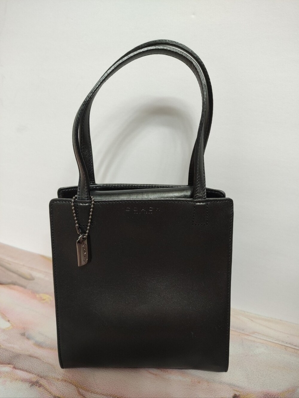 Vintage Coach 6152 Nappa Leather Mini Tote Bag Black